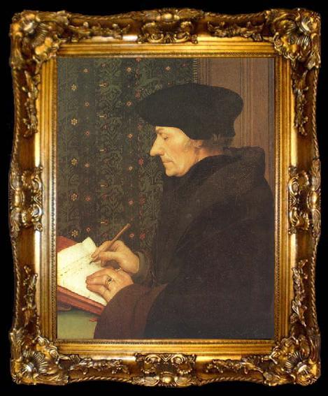 framed  Hans holbein the younger Erasmus of Rotterdam (mk45), ta009-2